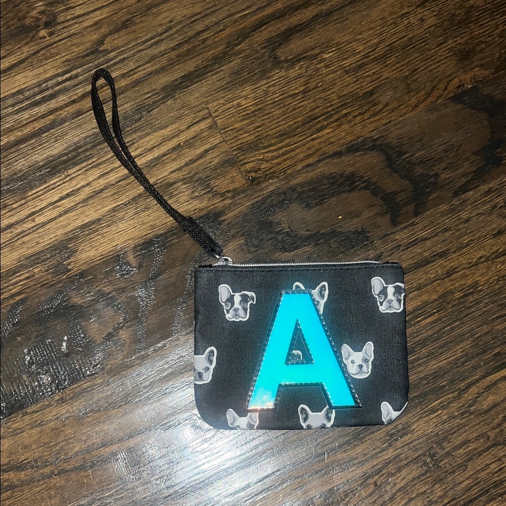 Black and Blue Kids Wristlet with Dog Print (from Justice, discontinued)